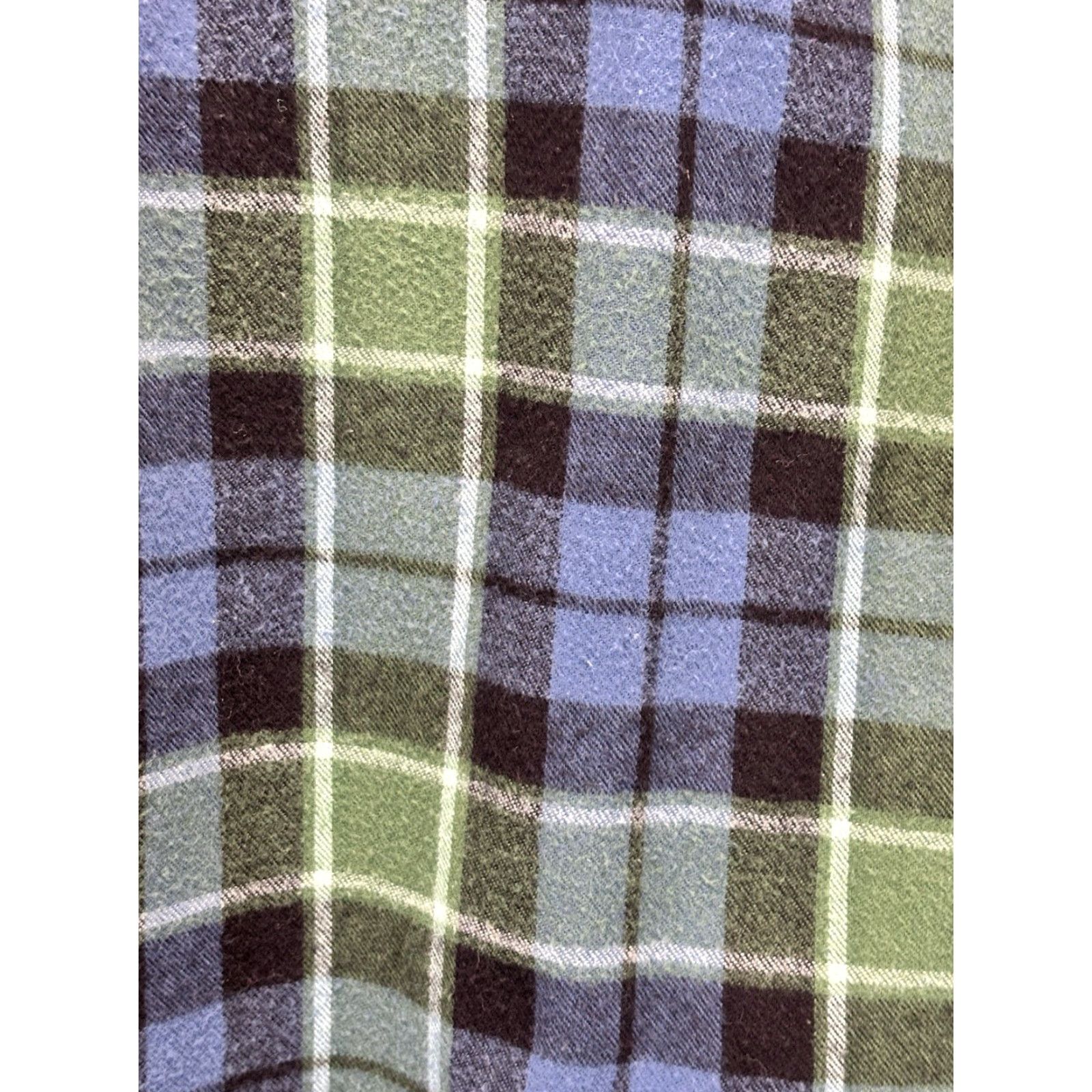 Vintage L.L. Bean Flannel Button-Up Shirt 2XL Plaid Blue Green Casual Long Sleeve Mens Size US XXL / EU 58 / 5 - 4 Thumbnail