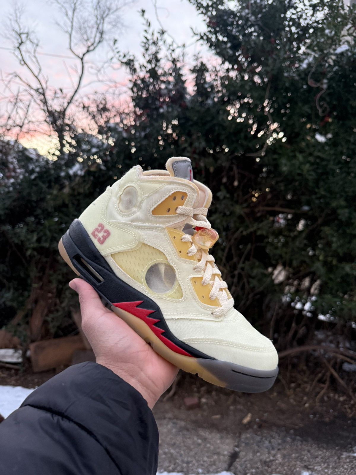 Off White Air Jordan Retro 5 “Sail”