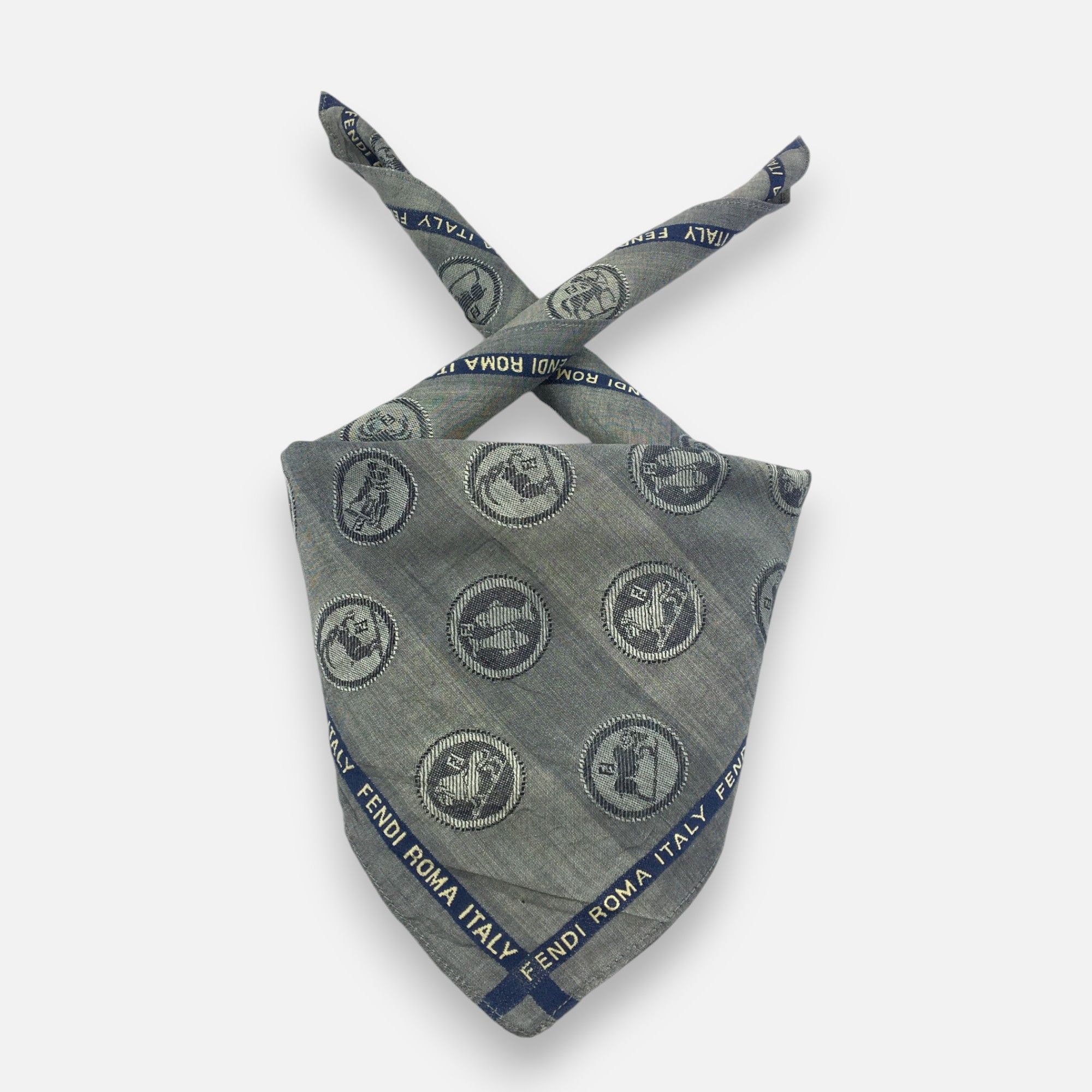 Japanese Brand Vintage Fendi Handkerchief Pocket Square Bandana Size ONE SIZE - 1 Thumbnail