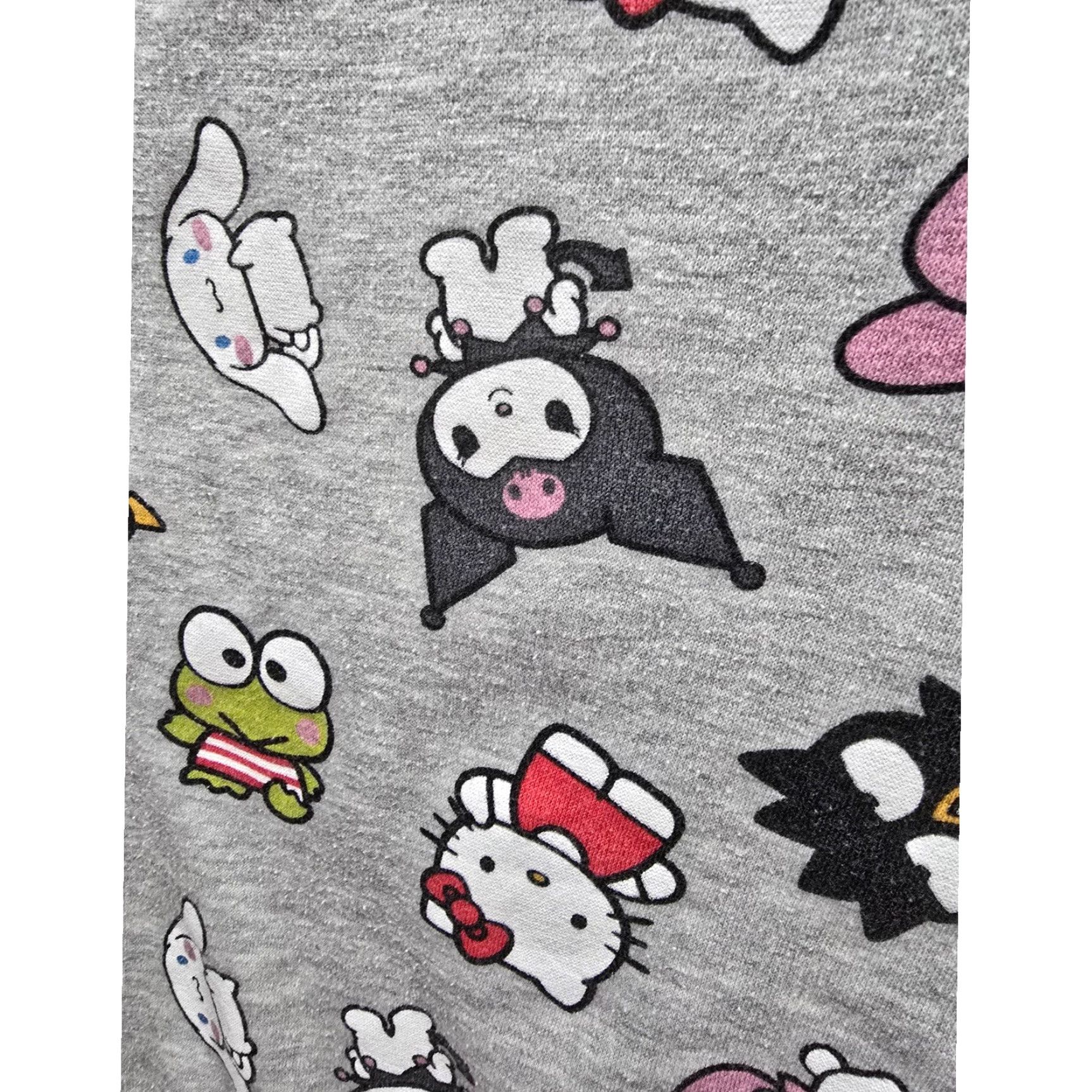 Vintage Hello Kitty And Friends Hoodie Womens 1X Gray All Over Print Fits Small Read Size XL / US 12-14 / IT 48-50 - 6 Thumbnail
