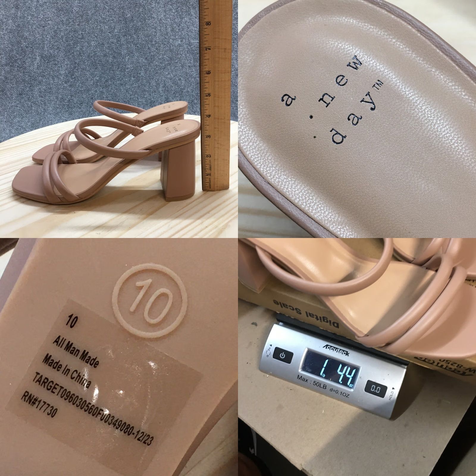 Vintage A New Day Womens 10 Mule Slides Brown Faux Leather Casual Heeled NEW Size US 10 / IT 40 - 9 Thumbnail