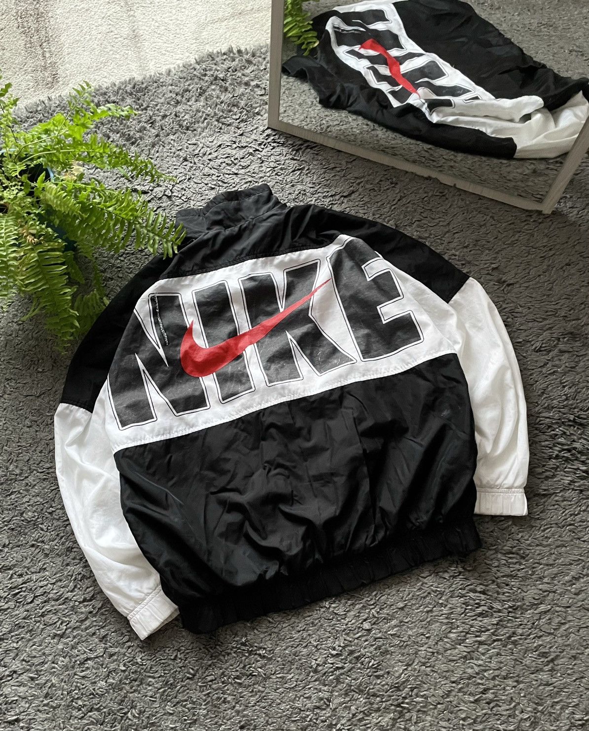 Nike × Vintage 90s Nike Vintage Light Jacket Streetwear Big Logo