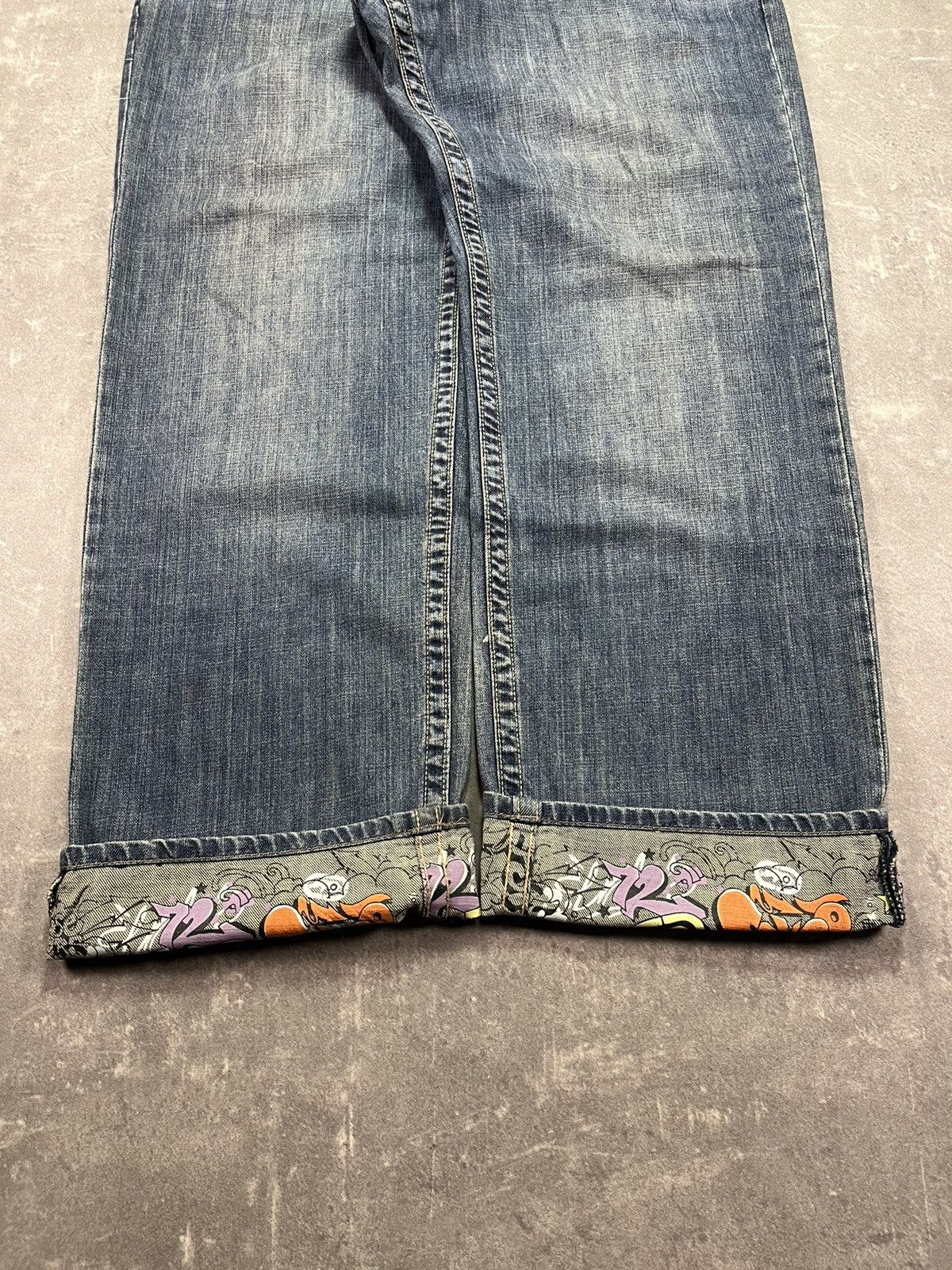 Ecko Unltd. Crazy 2000s Ecko Unltd. Grafitti Printed Flaps Baggy Jeans Size US 40 / EU 56 - 11 Thumbnail