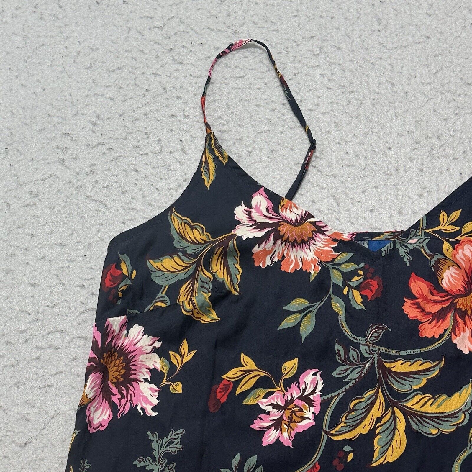 Old Navy Old Navy Small Navy Blue Floral Pajama Tank Top Lightweight Size S / US 4 / IT 40 - 5 Thumbnail