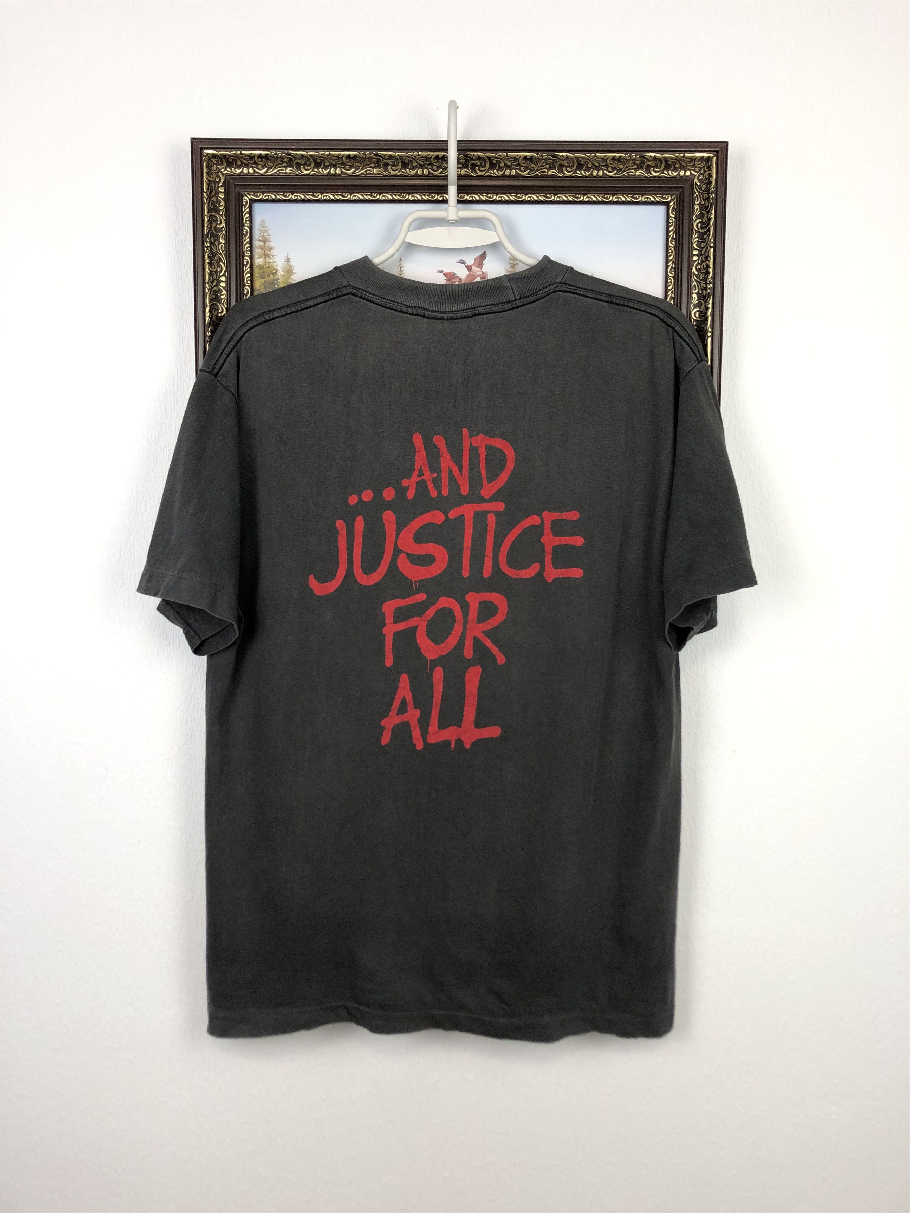 Metallica × Vintage Vintage 90's Metallica And Justice For All Band Tee Shirt Size US M / EU 48-50 / 2 - 8 Thumbnail