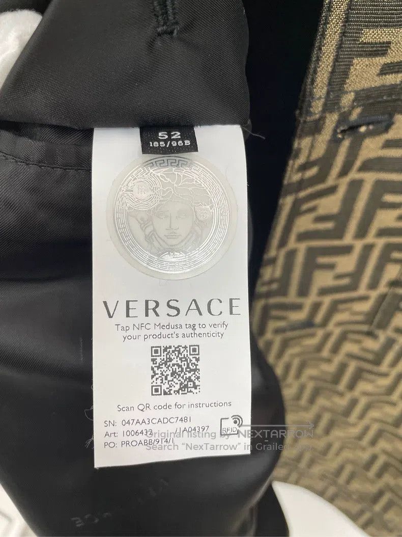 Fendi Fendi Versace Monogram Printed Diamond-Studded Back Jacket Size US L / EU 52-54 / 3 - 5 Thumbnail