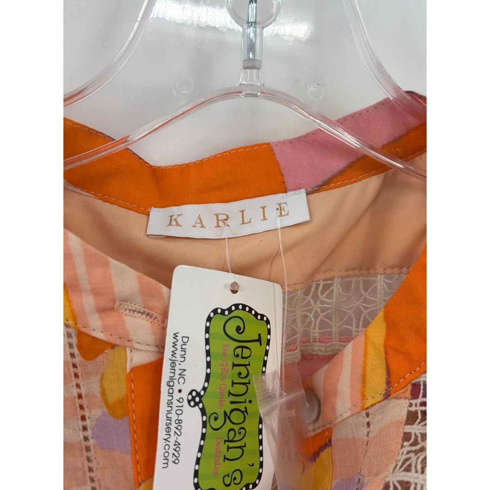 Vintage VINTAGE Pre-Owned Karlie Orange Size Medium Blouse Size M / US 6-8 / IT 42-44 - 3 Thumbnail