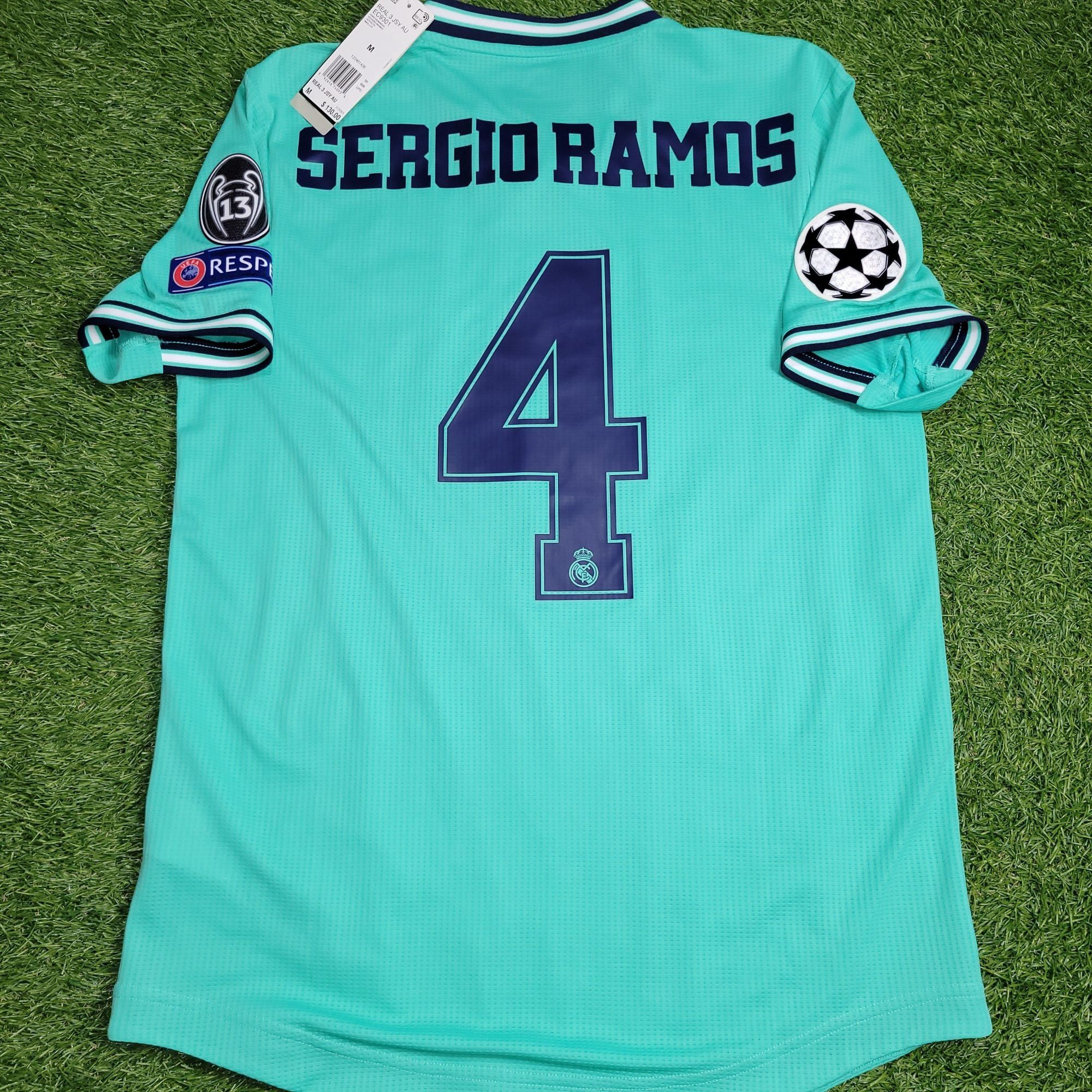 Ramos Real Madrid PLAYER ISSUE 2019 2020 Third Soccer Jersey