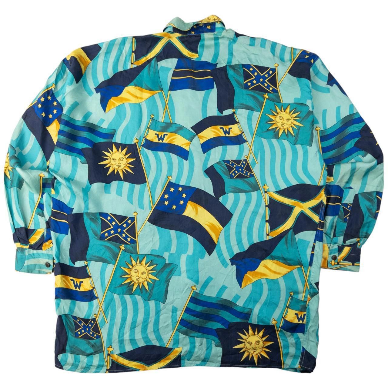 Versace Vintage Versace V2 Long Sleeve Button Up Silk Shirt Size M Size US M / EU 48-50 / 2 - 2 Thumbnail