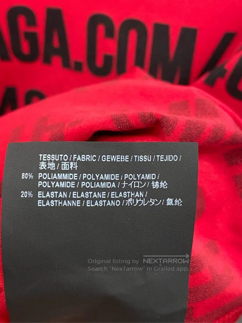 Balenciaga Balenciaga Red Full Print Logo Tight Short Sleeve Size US S / EU 44-46 / 1 - 6 Thumbnail