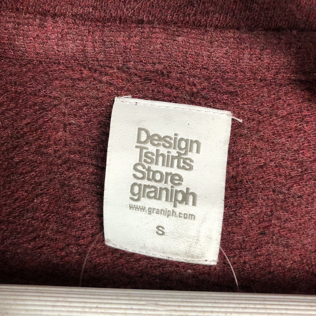 Japanese Brand Graniph Maroon Cardigan Knitwear #A1204 Size US S / EU 44-46 / 1 - 9 Thumbnail
