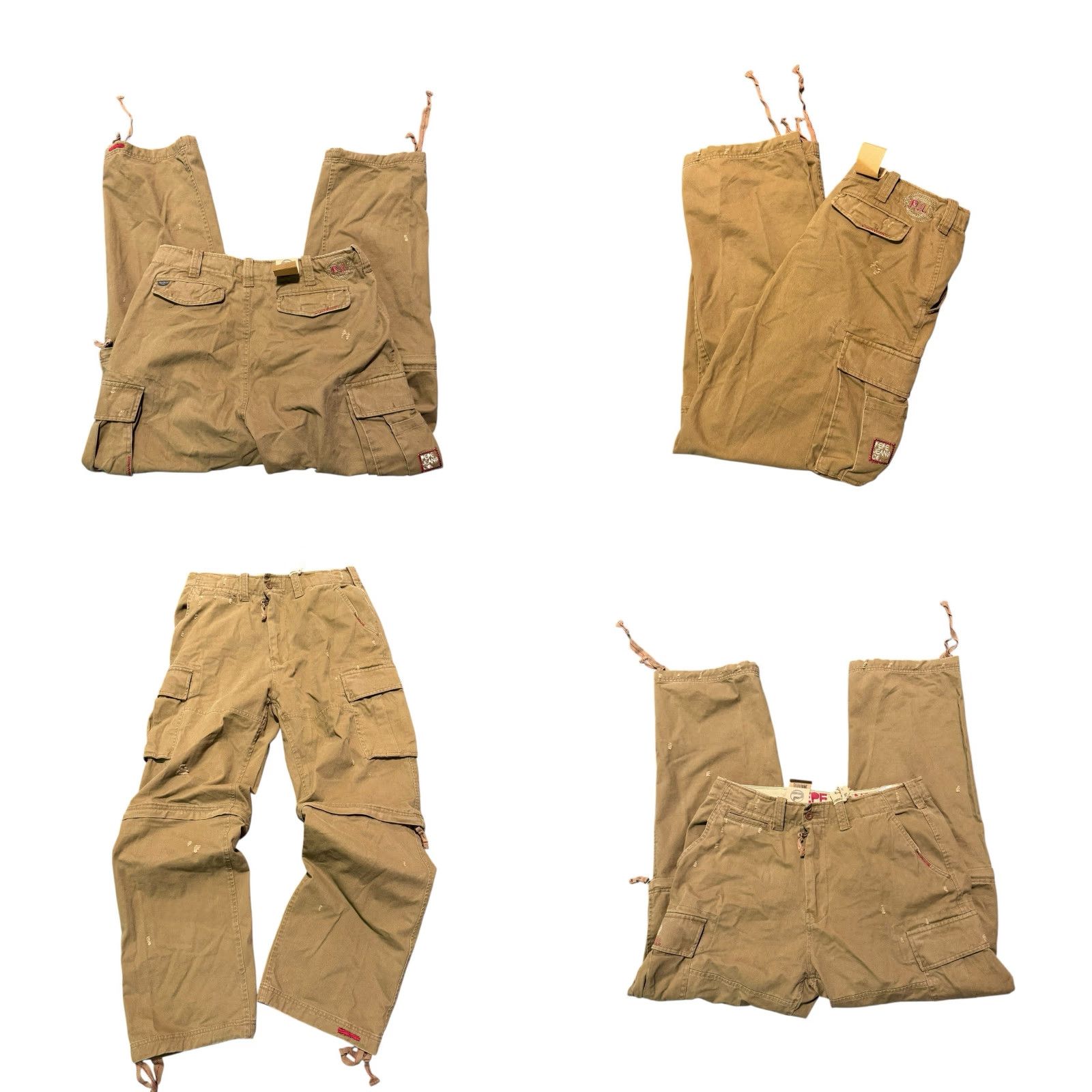 Pepe Jeans VINTAGE Pepe Jeans London CHRIS Convertible Cargo Pants Shorts 34x33 Mocha Baggy Men Cargo Pants 34 Regular Mocha/Khaki Size US 34 / EU 50 - 8 Thumbnail