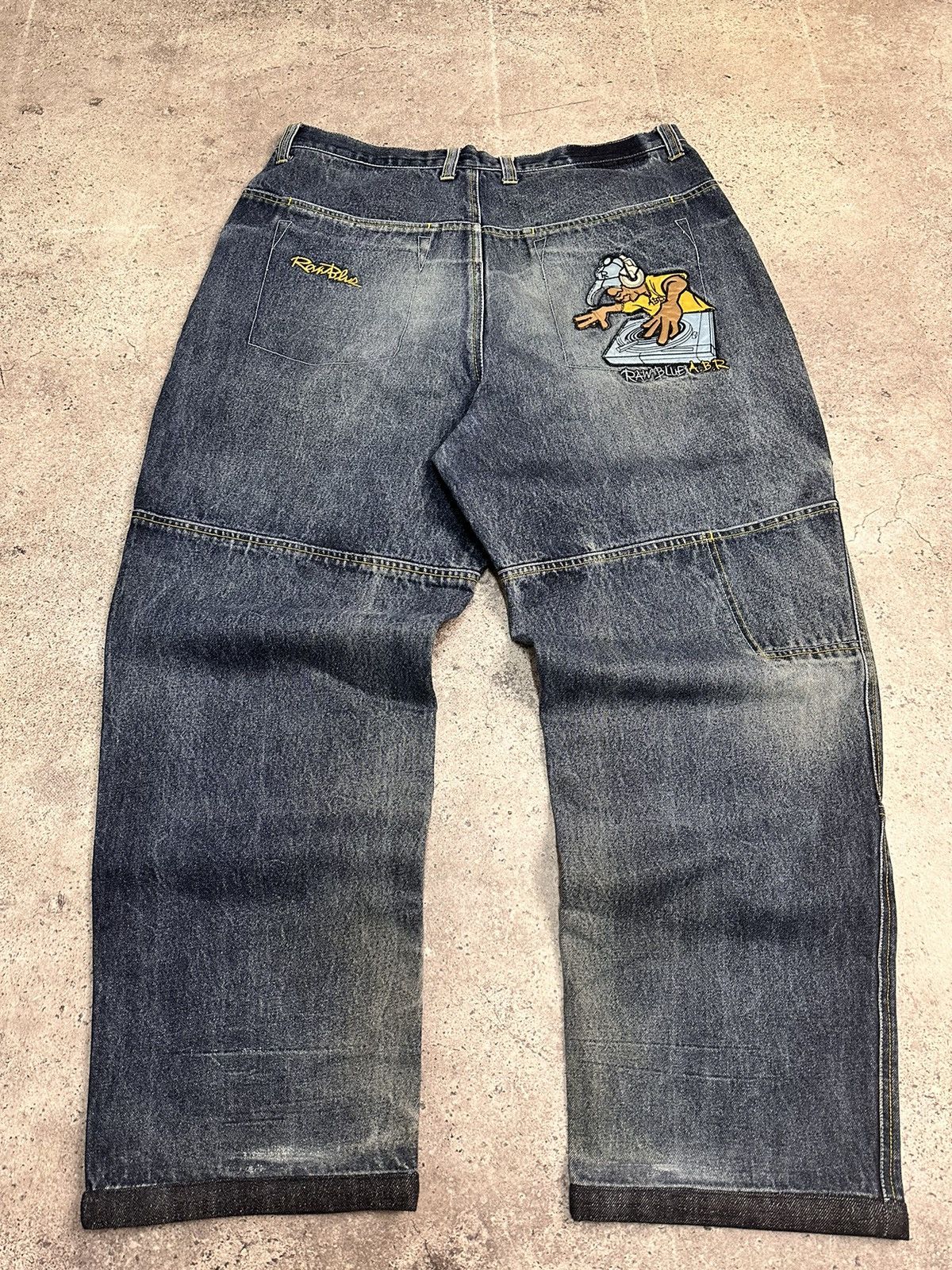 JNCO Vintage Baggy JNCO BONTAGE Ed Hardy style Y2K USA Sk8 Denim Size US 38 / EU 54 - 12 Thumbnail