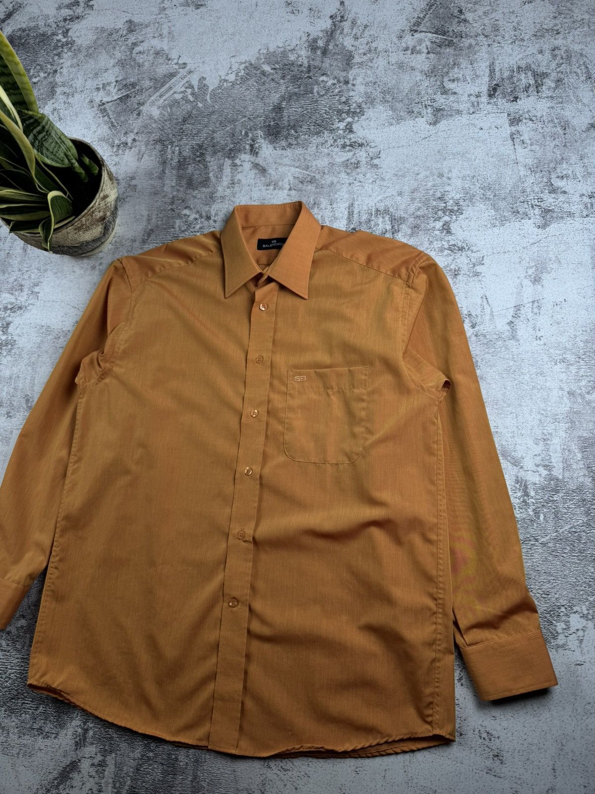Balenciaga Balenciaga BB 00s Orange 4/42 Cotton Button Longsleeve Luxury Classic Shirt Size US XL / EU 56 / 4 - 3 Thumbnail