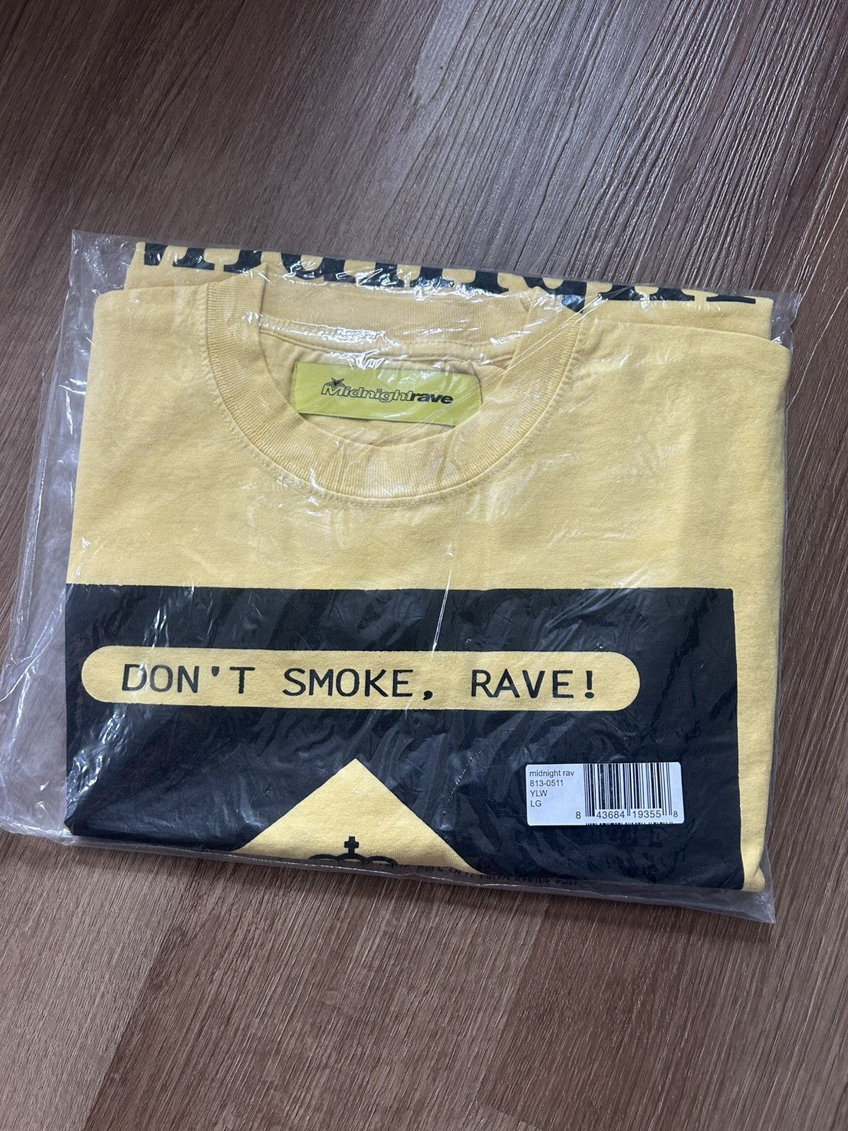 Midnight Studios Midnight Rave Don’t Smoke, Rave! Tee Yellow Size US L / EU 52-54 / 3 - 2 Thumbnail