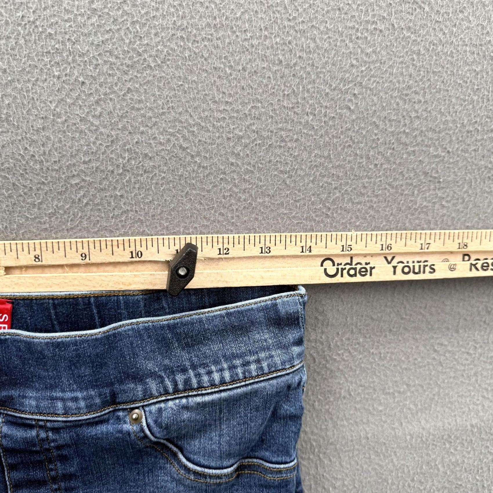 Spanx Spanx Jeans Womens M Blue Pull-On Mid Rise Slim Jegging Distressed Denim Jegging Slimming Stretch Shaping 5-Pocket City Fall Womens Cap Size 32" / US 10 / IT 46 - 5 Thumbnail
