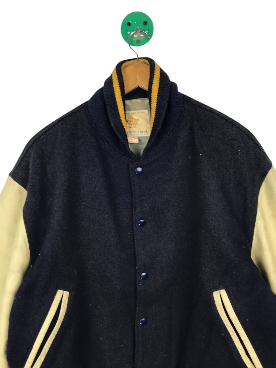 Golden Bear × Vintage Golden Bear Vintage Varsity Jacket Plain Design Size US XL / EU 56 / 4 - 2 Thumbnail