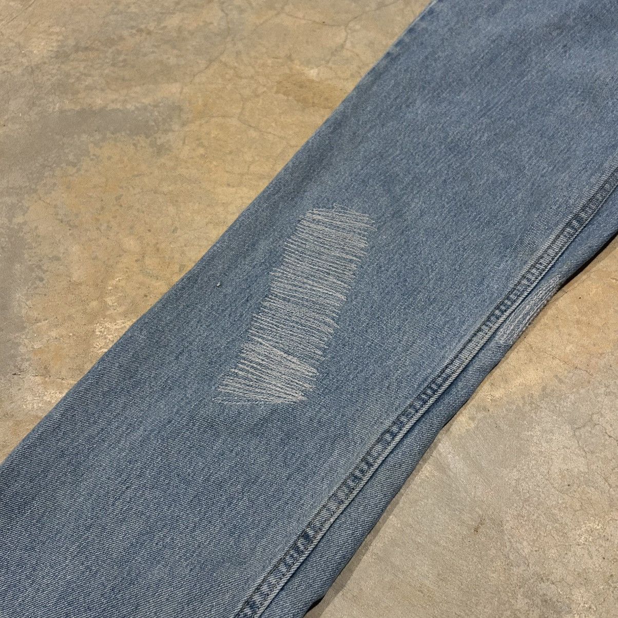 Old Navy Vintage 2000s Old Navy Sashiko Repaired Cone Mill Denim Size US 34 / EU 50 - 4 Thumbnail