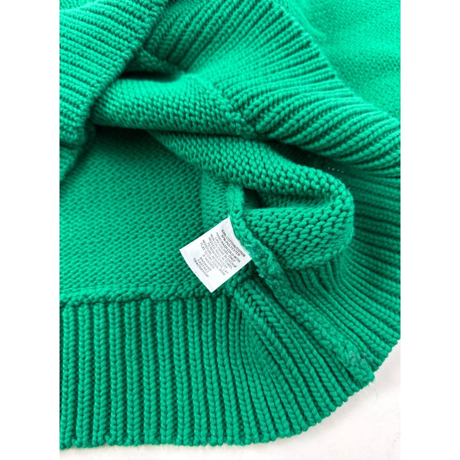 Treasure & Bond Treasure & Bond Sweater Womens Large Green Cable Knit Raglan Sleeve Crew Neck Pullover Casual Fall Winter Size L / US 10 / IT 46 - 4 Thumbnail