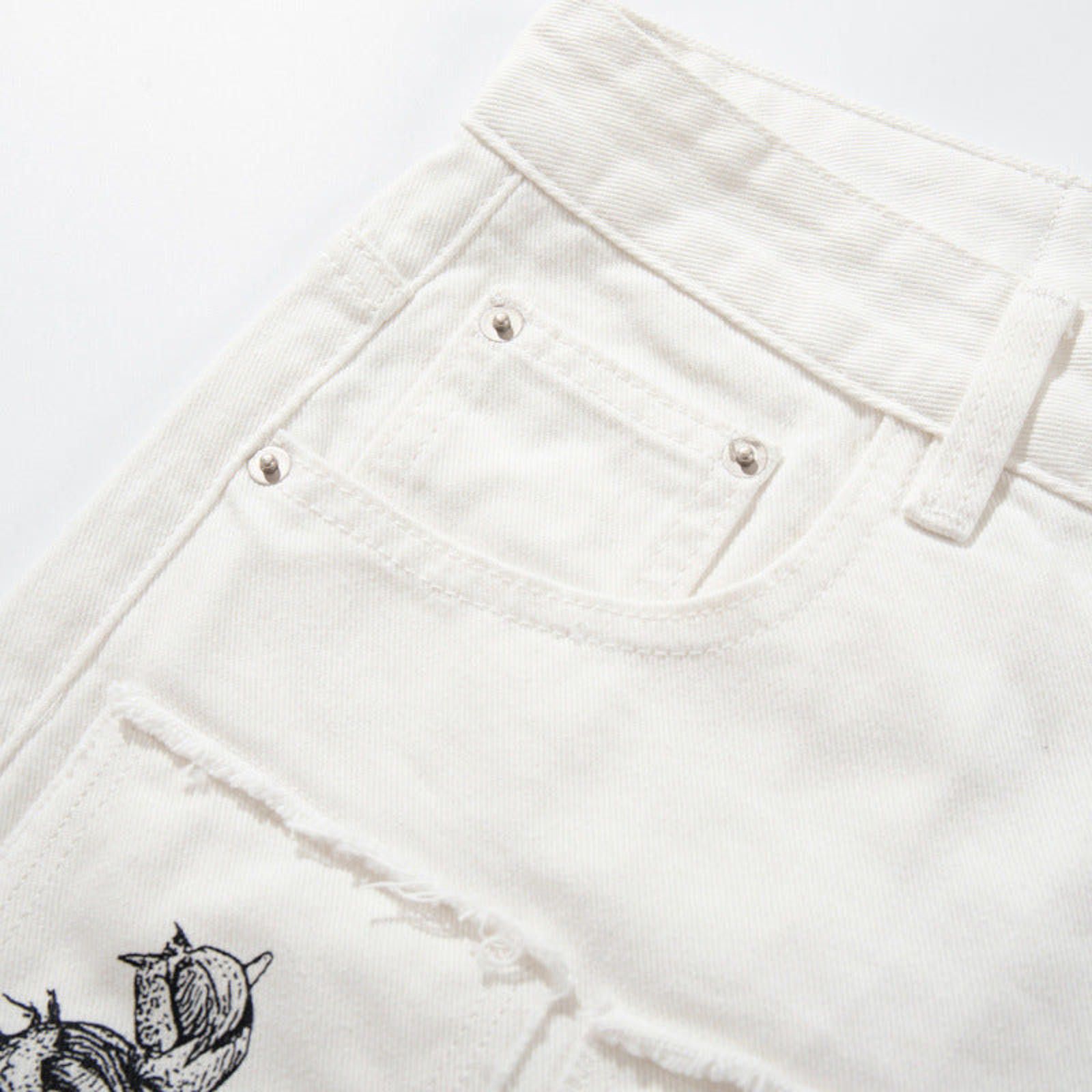 Jean Botanical Illustration Wide-Leg Jeans Size US 30 / EU 46 - 3 Thumbnail