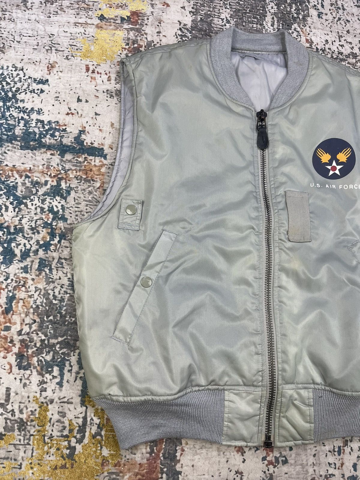 Alpha Industries Vintage USAF Llyer’s Man Intermediate MA-1 Bomber Vest Size US L / EU 52-54 / 3 - 2 Thumbnail