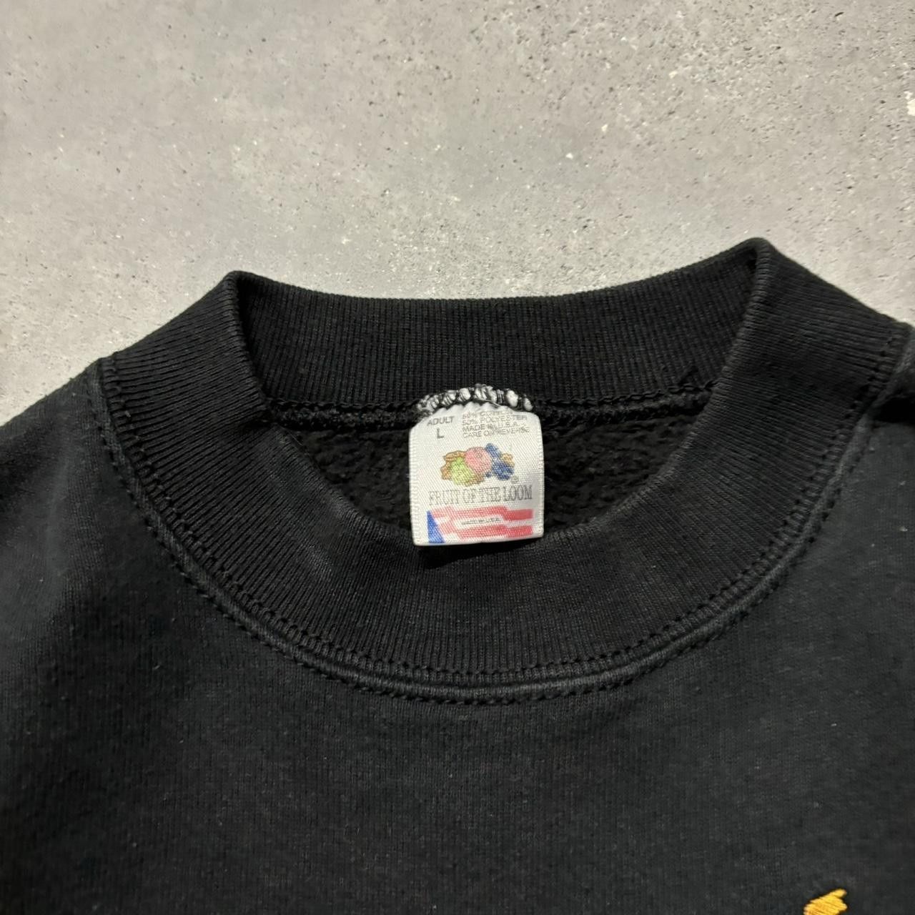 Japanese Brand × Vintage Crazy Vintage 90s Black New York Embroidered Essential Crewneck! Size US L / EU 52-54 / 3 - 6 Thumbnail