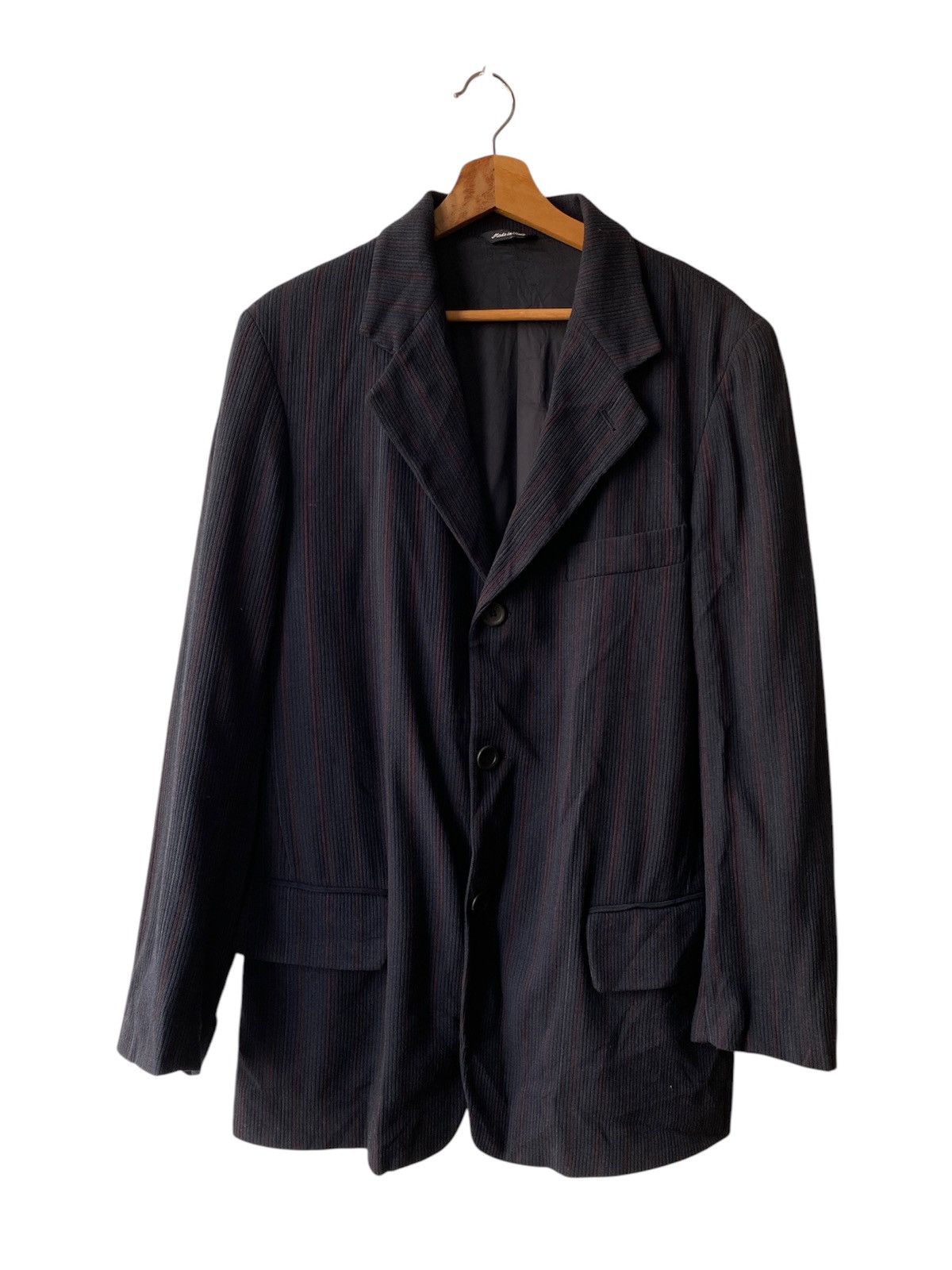 Marithe + Francois Girbaud × Vintage 1990s - Marithe Francois Girbaud Italy Pinstripe Blazer Size 44R - 1 Thumbnail
