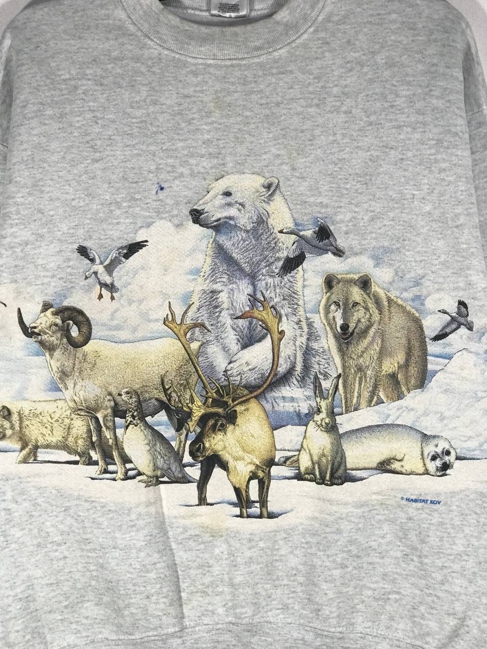 Habitat × Vintage Vintage Habitat xciv wolf bear rabit birds goat white animal Size US L / EU 52-54 / 3 - 4 Thumbnail
