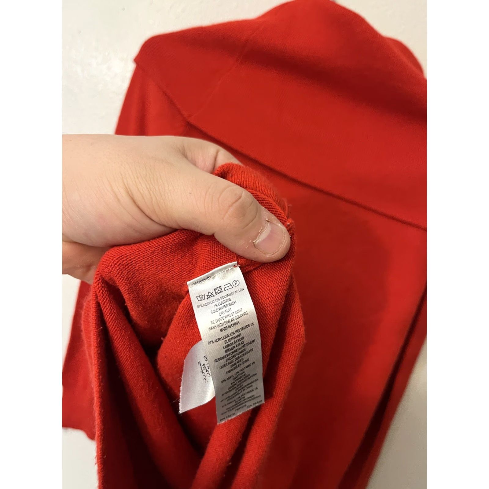French Connection French Connection Cowl Neck Sweater Size Medium Red Women Knit Pullover Solid Classic Lightweight Stretch M Size M / US 6-8 / IT 42-44 - 4 Thumbnail