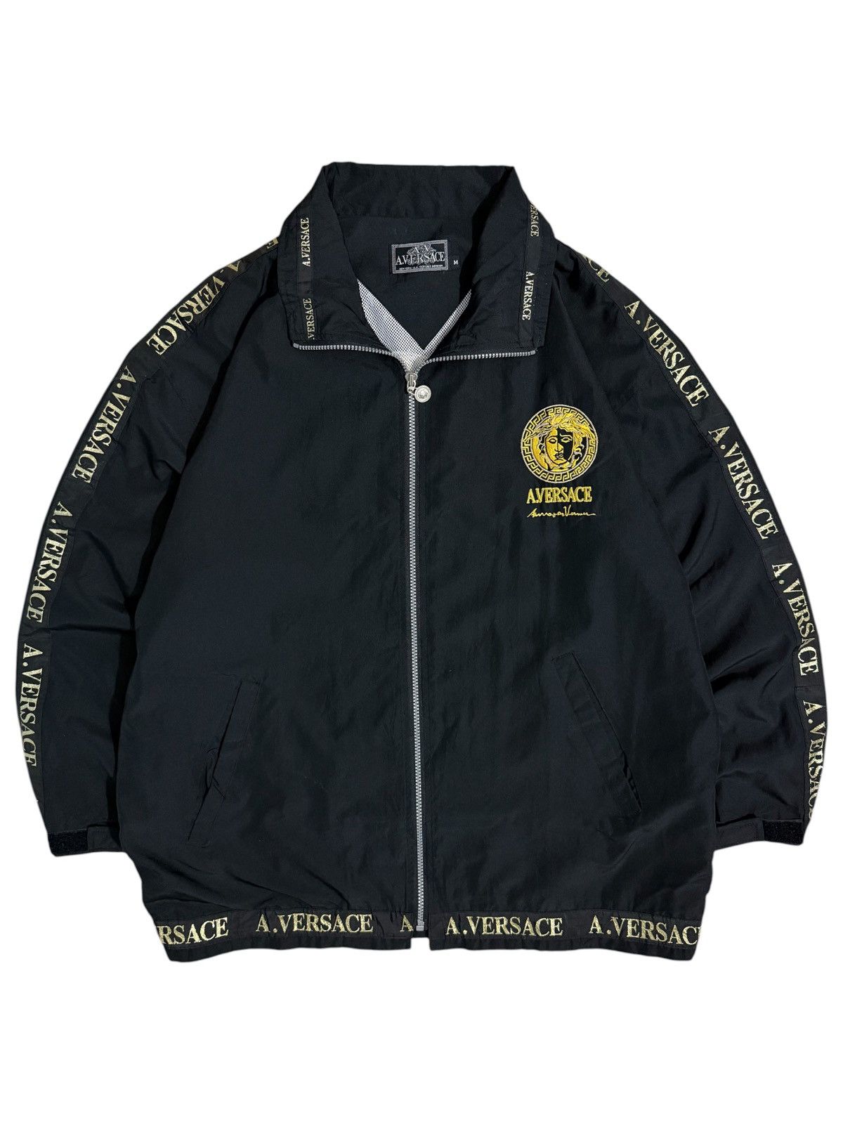 Versace Vintage versace windbreaker taped jacket Size US M / EU 48-50 / 2 - 1 Thumbnail