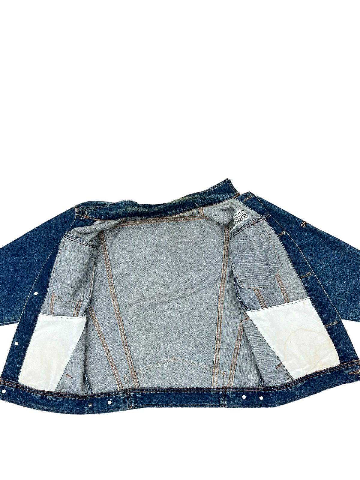Vintage Vintage 90s Gauloises France Fade Muddy Denim Trucker Jacket Size US M / EU 48-50 / 2 - 13 Thumbnail