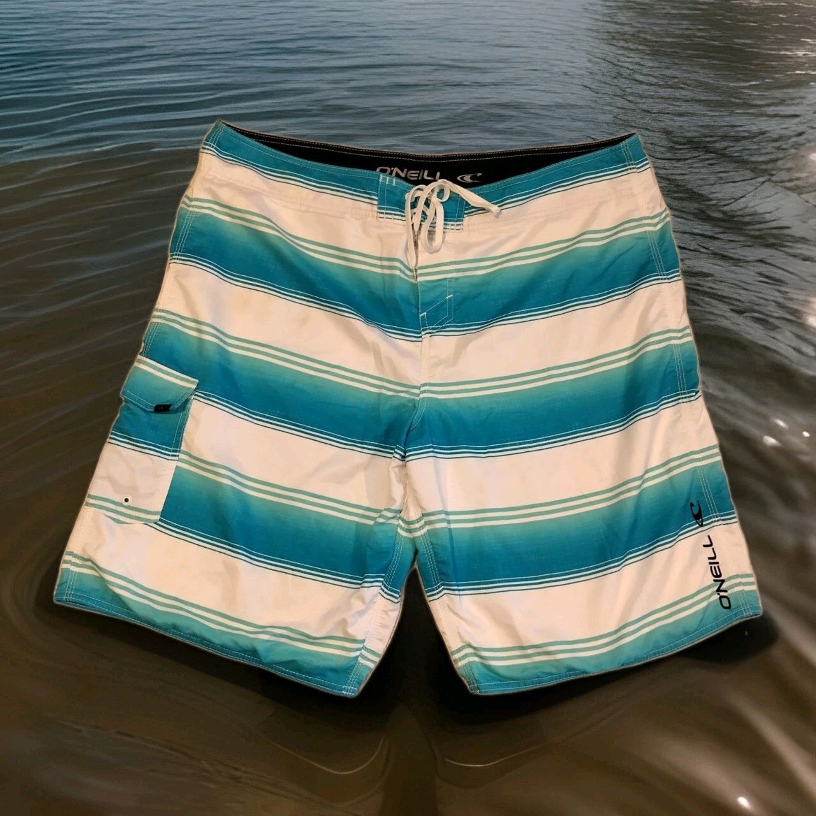 O'Neill O'Neil Board Short Blue Striped Swim/Surf Trunks Men 40 Used Size US 40 / EU 56 - 1 Thumbnail