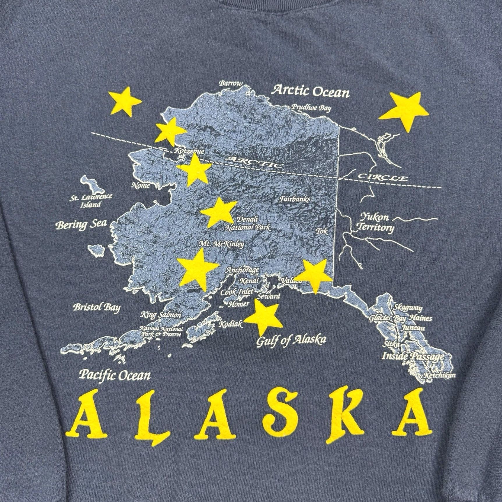 Fruit Of The Loom VINTAGE Fruit of the Loom Sweatshirt Men L Blue 90s USA Nature Constellation Crew Neck Pullover Size US L / EU 52-54 / 3 - 2 Thumbnail