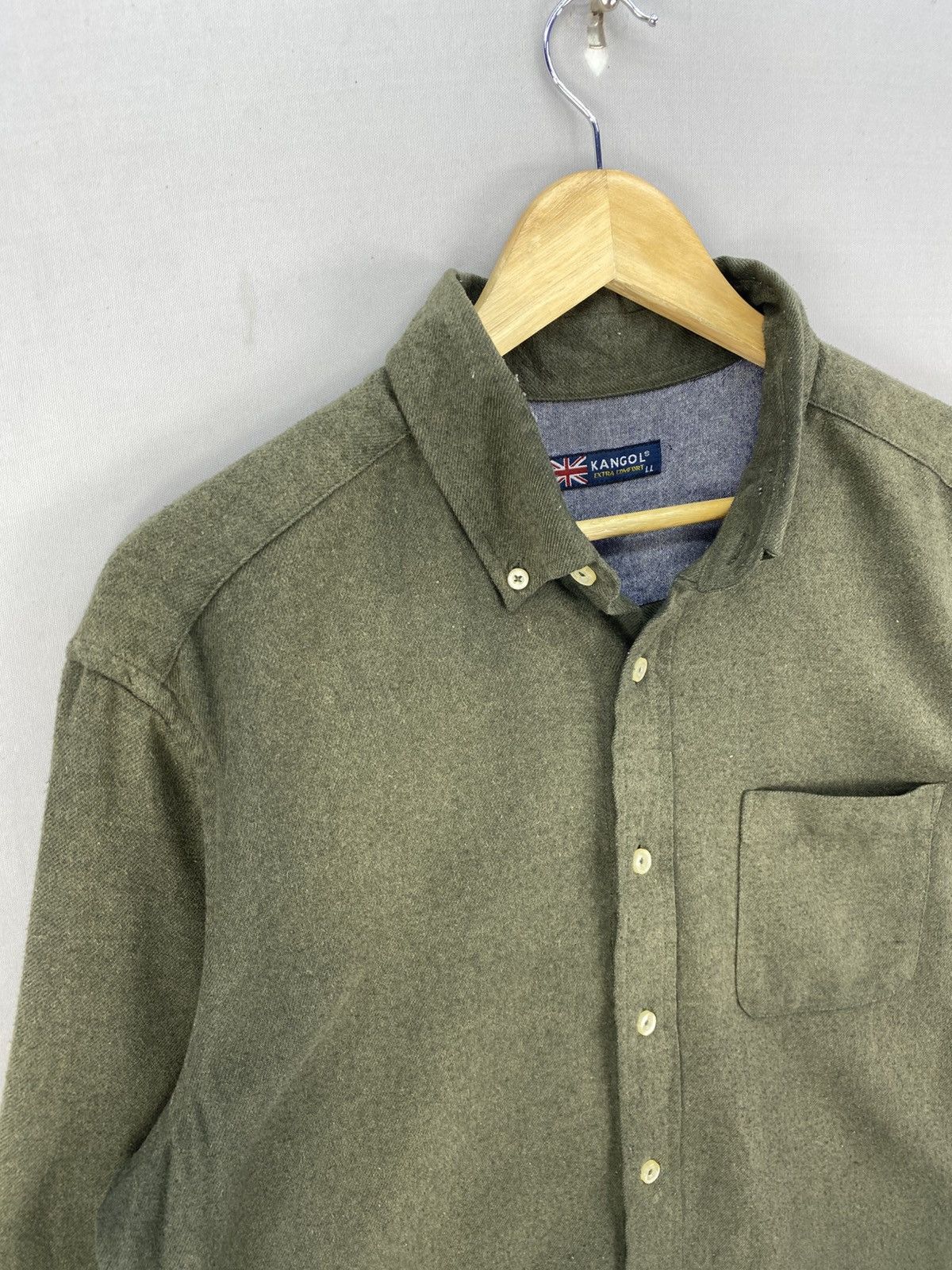Kangol Kangol Plain Flannel shirts Button Up Size US M / EU 48-50 / 2 - 2 Thumbnail
