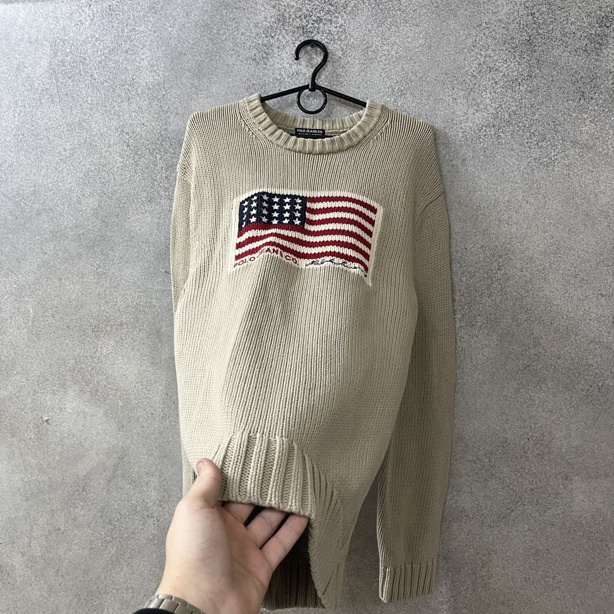 Polo Ralph Lauren Polo Ralph Lauren Sweater USA flag vintage Size US L / EU 52-54 / 3 - 7 Thumbnail