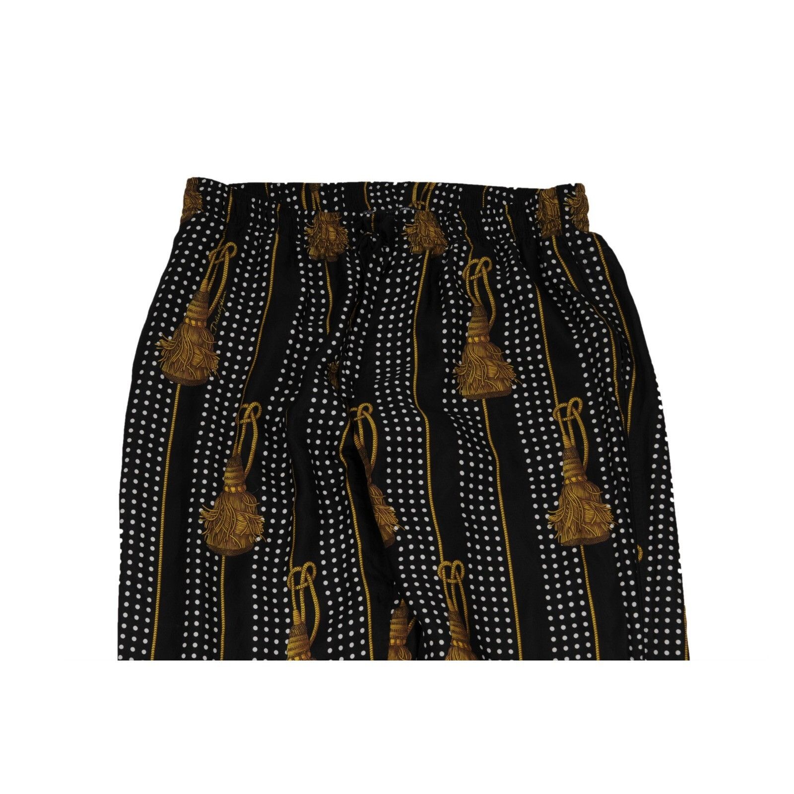 Dolce & Gabbana Tassel Polka Dot Silk Pants Black Size US 34 / EU 50 - 6 Thumbnail