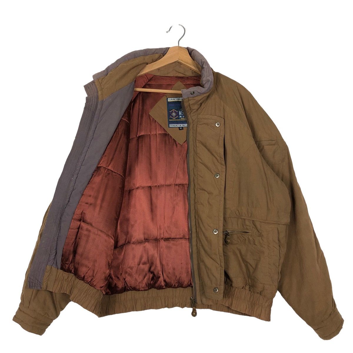 Japanese Brand Vintage Light Puffer Down Bomber Jacket Menlo’s Modes Japan Size US M / EU 48-50 / 2 - 8 Thumbnail