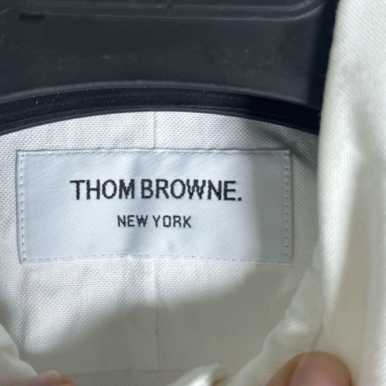 Thom Browne Thom Browne White striped double-sleeve color shirt Size US S / EU 44-46 / 1 - 5 Thumbnail