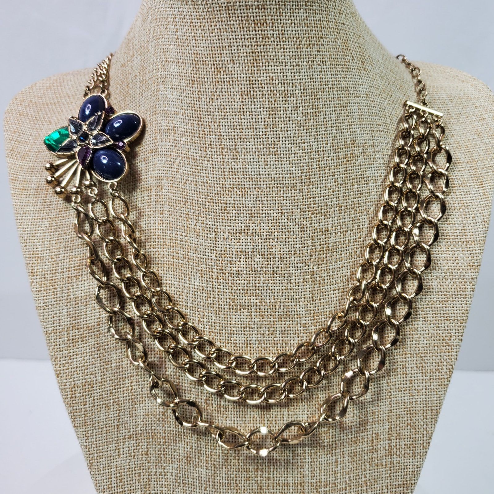 The Unbranded Brand Robert Rose Butterfly Multi Chain Statement Necklace 21 Inch Size ONE SIZE - 1 Thumbnail