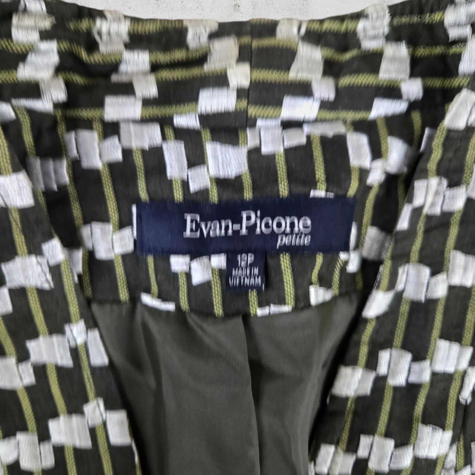 Evan Picone Vintage Evan Picone Green Retro Blazer Size 12P Size XL / US 12-14 / IT 48-50 - 6 Thumbnail