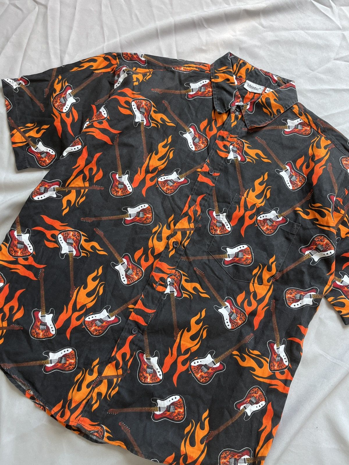 Other Flame and Guitars Crazy Short Sleeve Summer Shirt Size US L / EU 52-54 / 3 - 5 Thumbnail