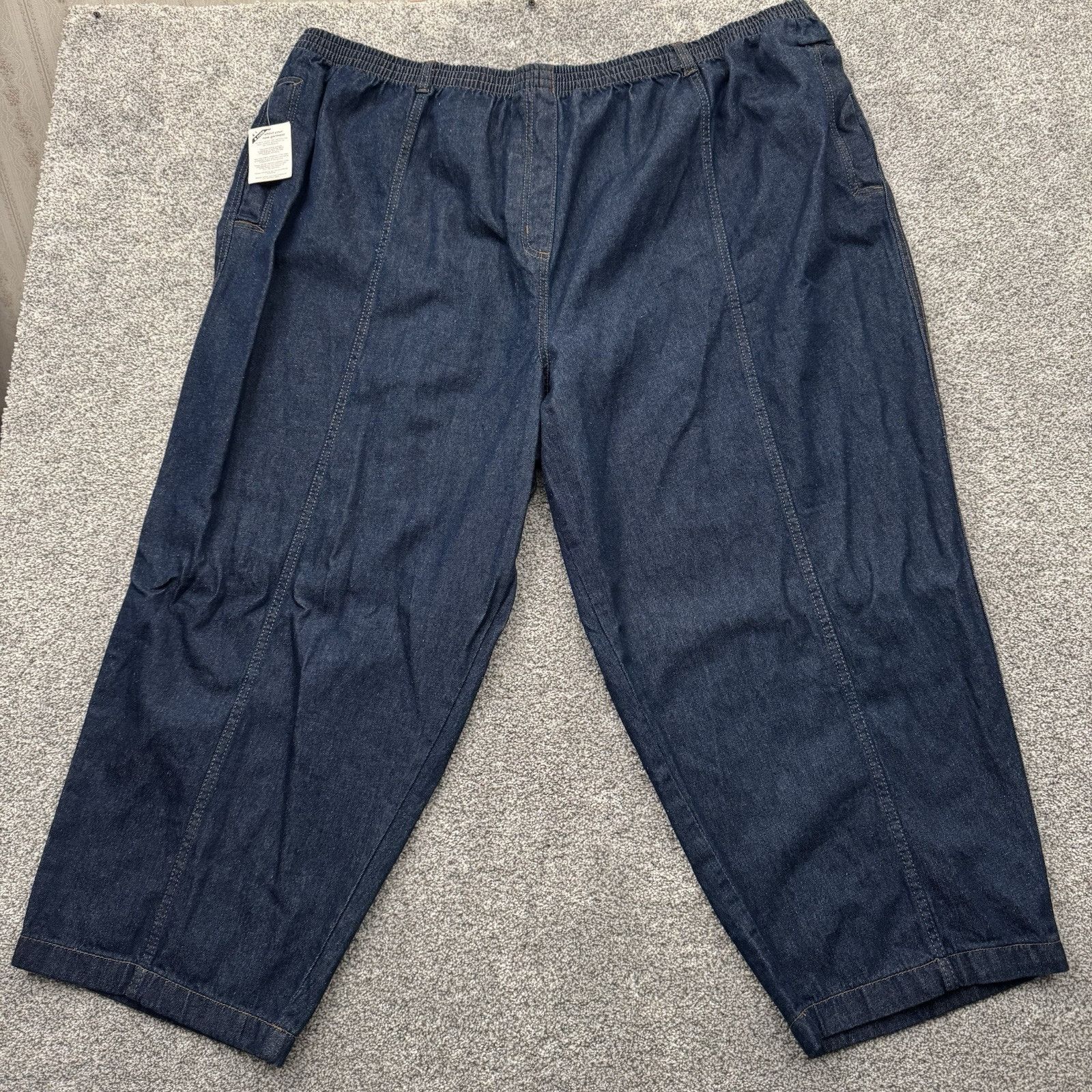 Other Denim Jeans Womens 36WP Capri Relaxed Dark Wash Lagenlook Size 36" / US 14 / IT 50 - 1 Thumbnail
