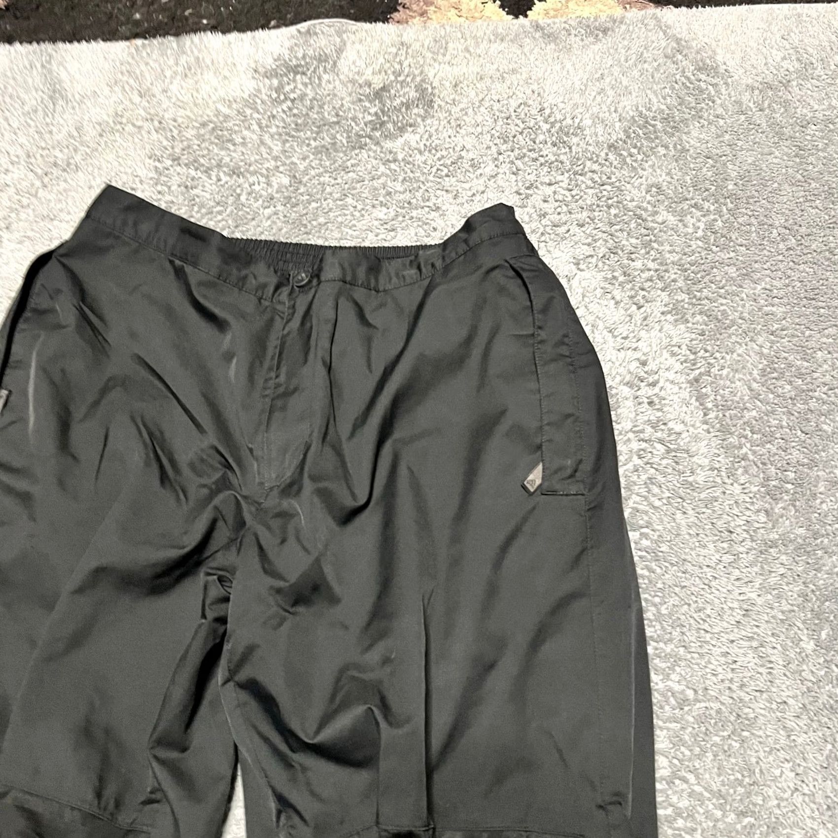 Adidas Adidas Climaproof Pants Medium Black Snap Button Packable Golf AGC005 Mens Size US 31 - 3 Thumbnail
