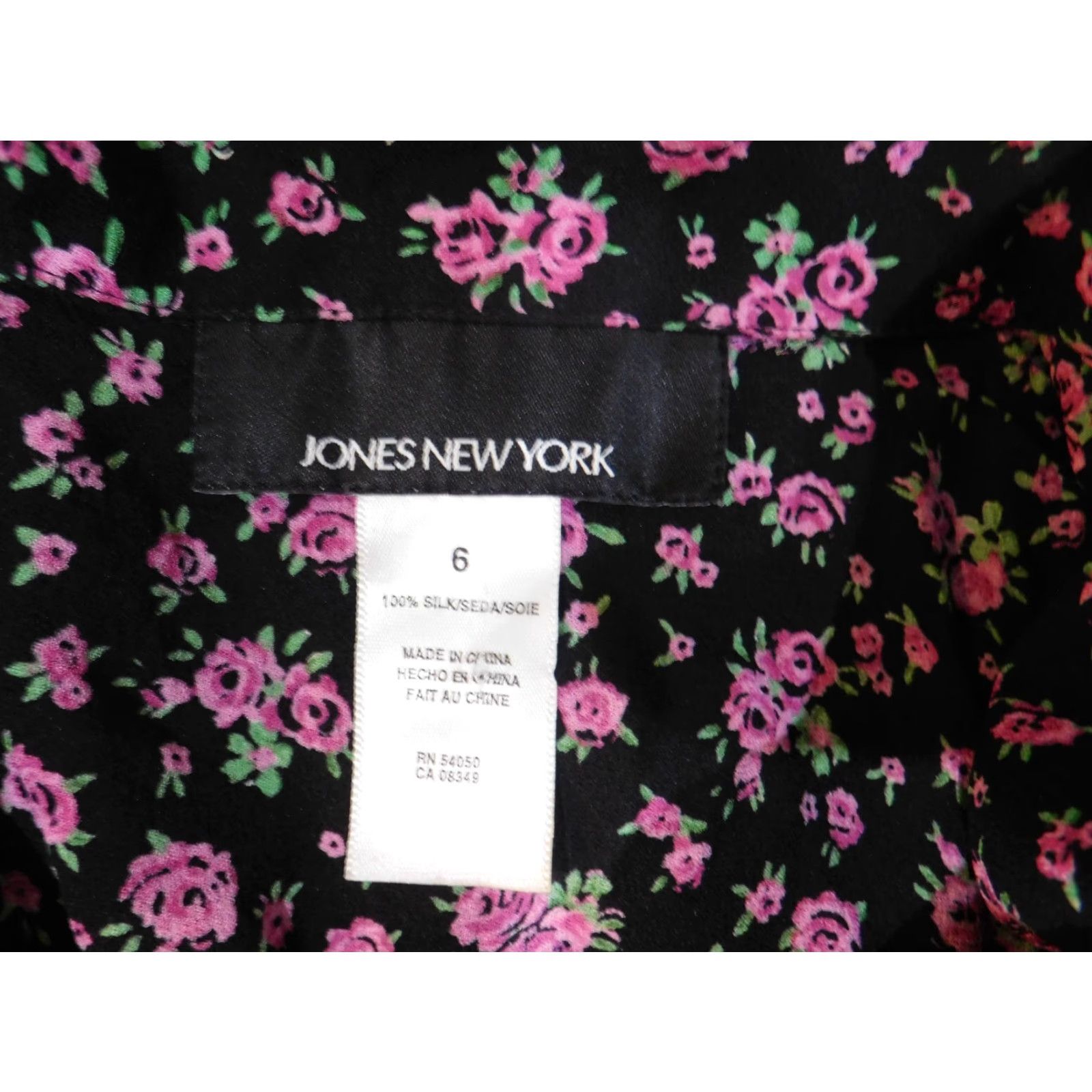 Jones New York Jones New York Blazer Women 6 Black Floral Silk Lightweight Button Jacket Coat Mid-Length Adults Mens? No Women Size M / US 6-8 / IT 42-44 - 4 Thumbnail