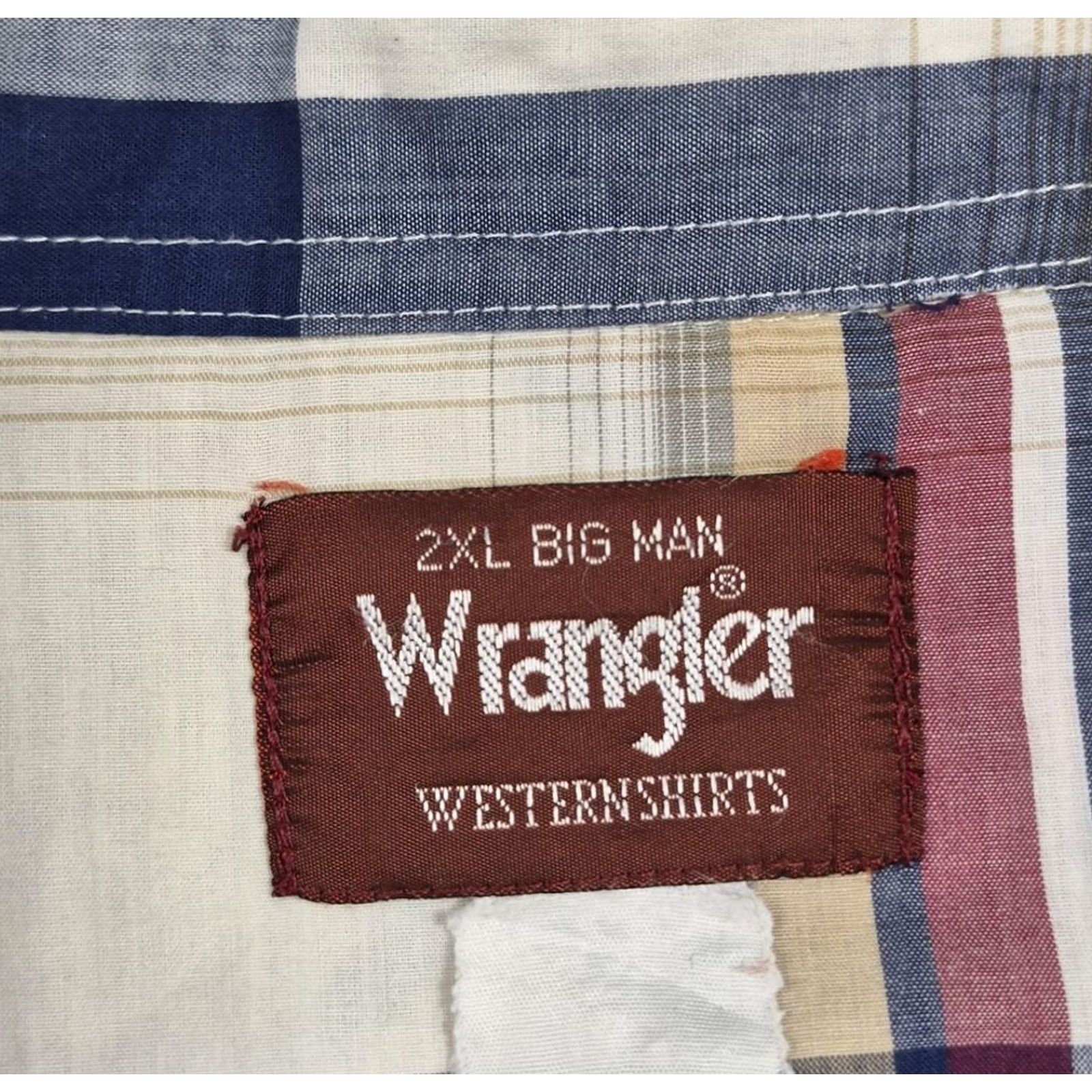 Wrangler VTG Wrangler Snap Shirt Mens Big 2XL Big Man Plaid Short Sleeve Western Casual Shirt Size US XXL / EU 58 / 5 - 7 Thumbnail