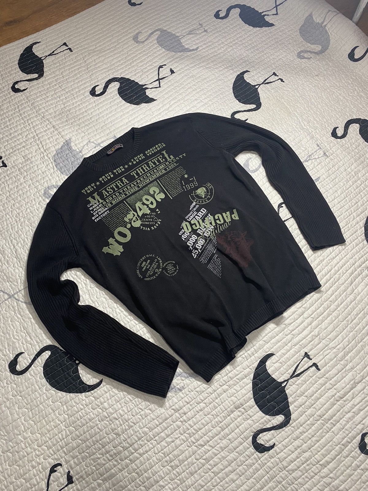 If Six Was Nine Vintage Y2K Print Avant Garde Sweater black lgb Size M Size US M / EU 48-50 / 2 - 3 Thumbnail