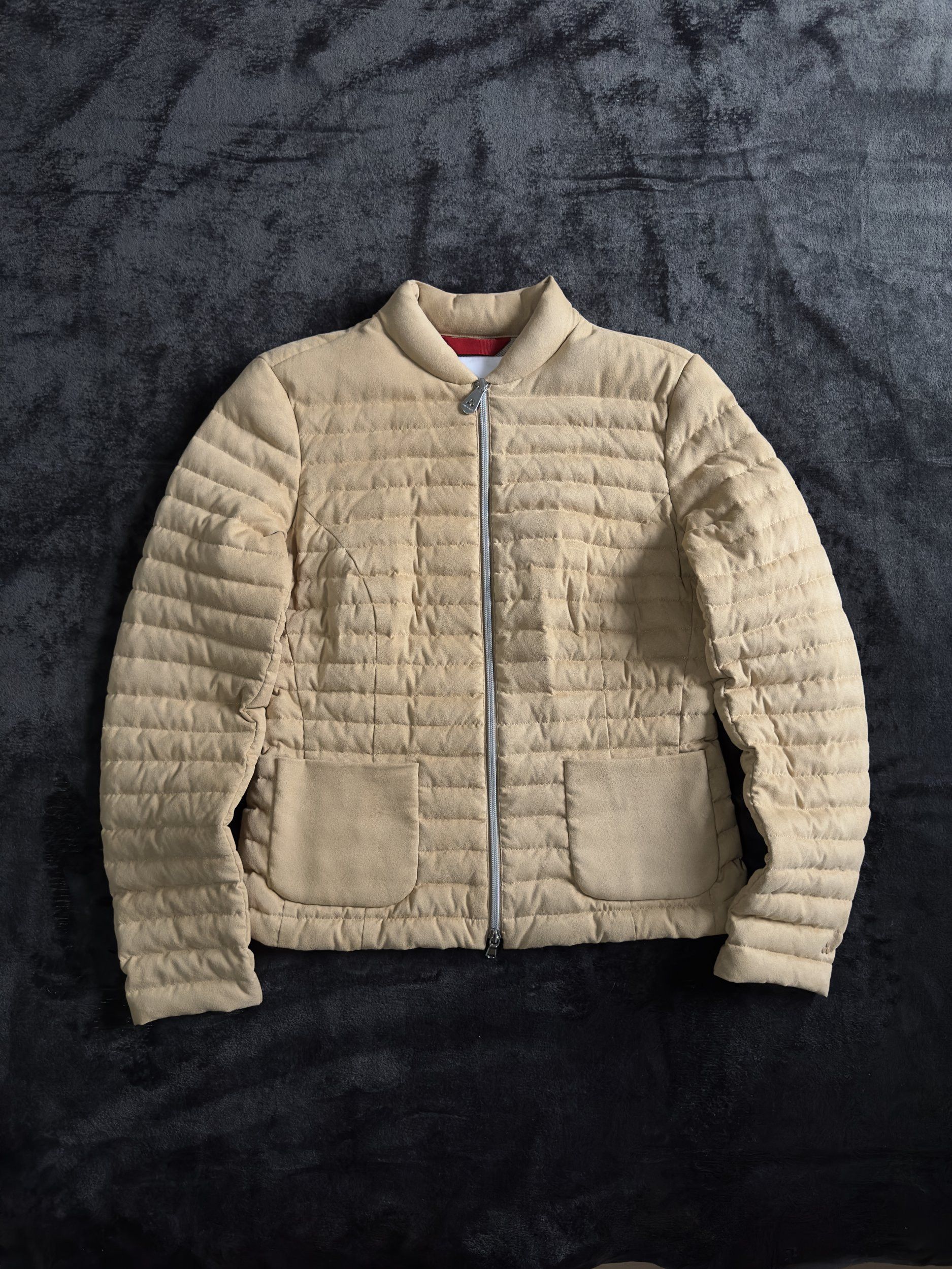 Peuterey Peuterey Quilted Down Suede Jacket Beige Size M / US 6-8 / IT 42-44 - 1 Thumbnail