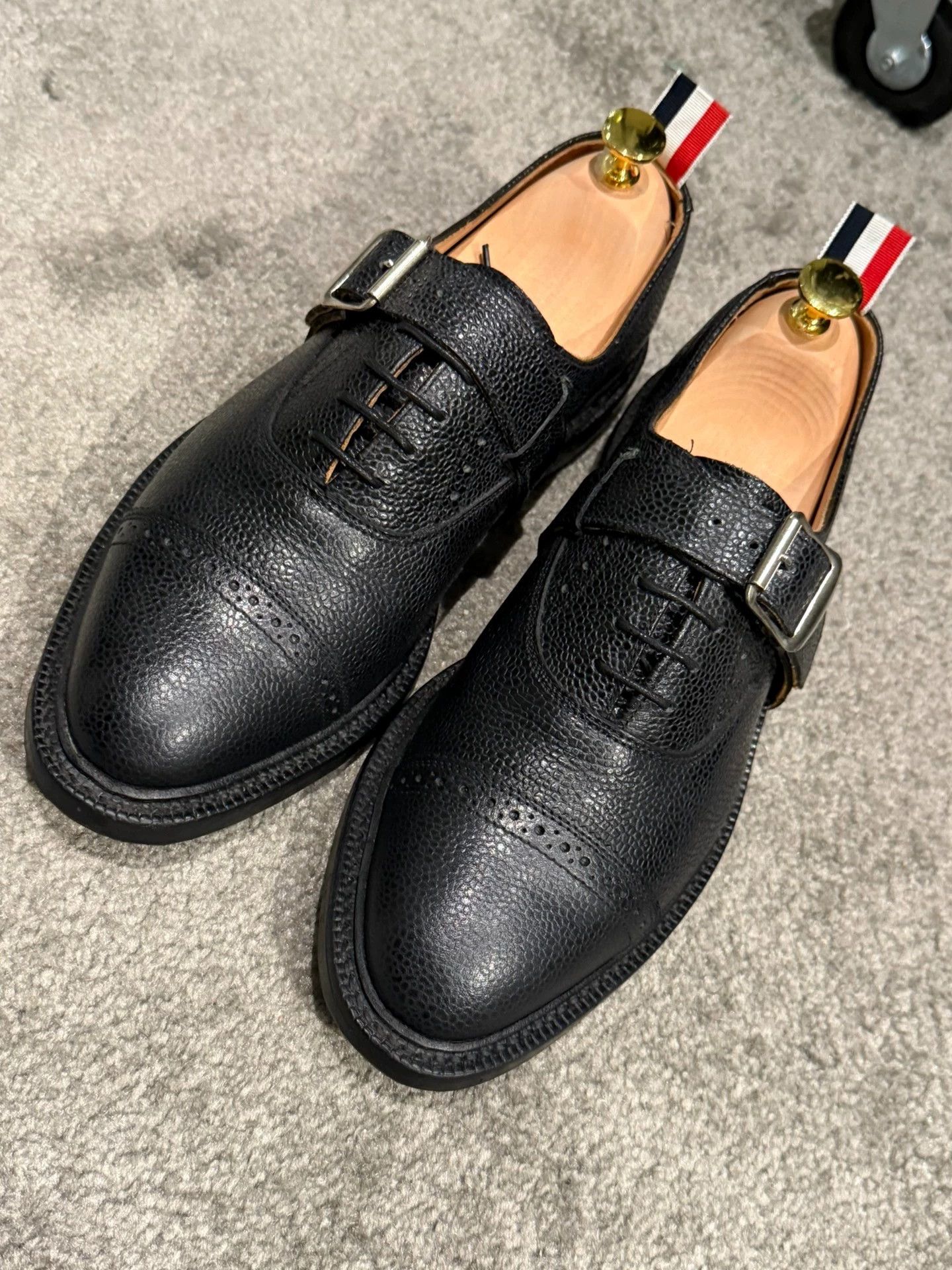 Thom Browne Thom Browne Black Strap Derby Shoes US8 (Nike42) Size US 8 / EU 41 - 8 Thumbnail