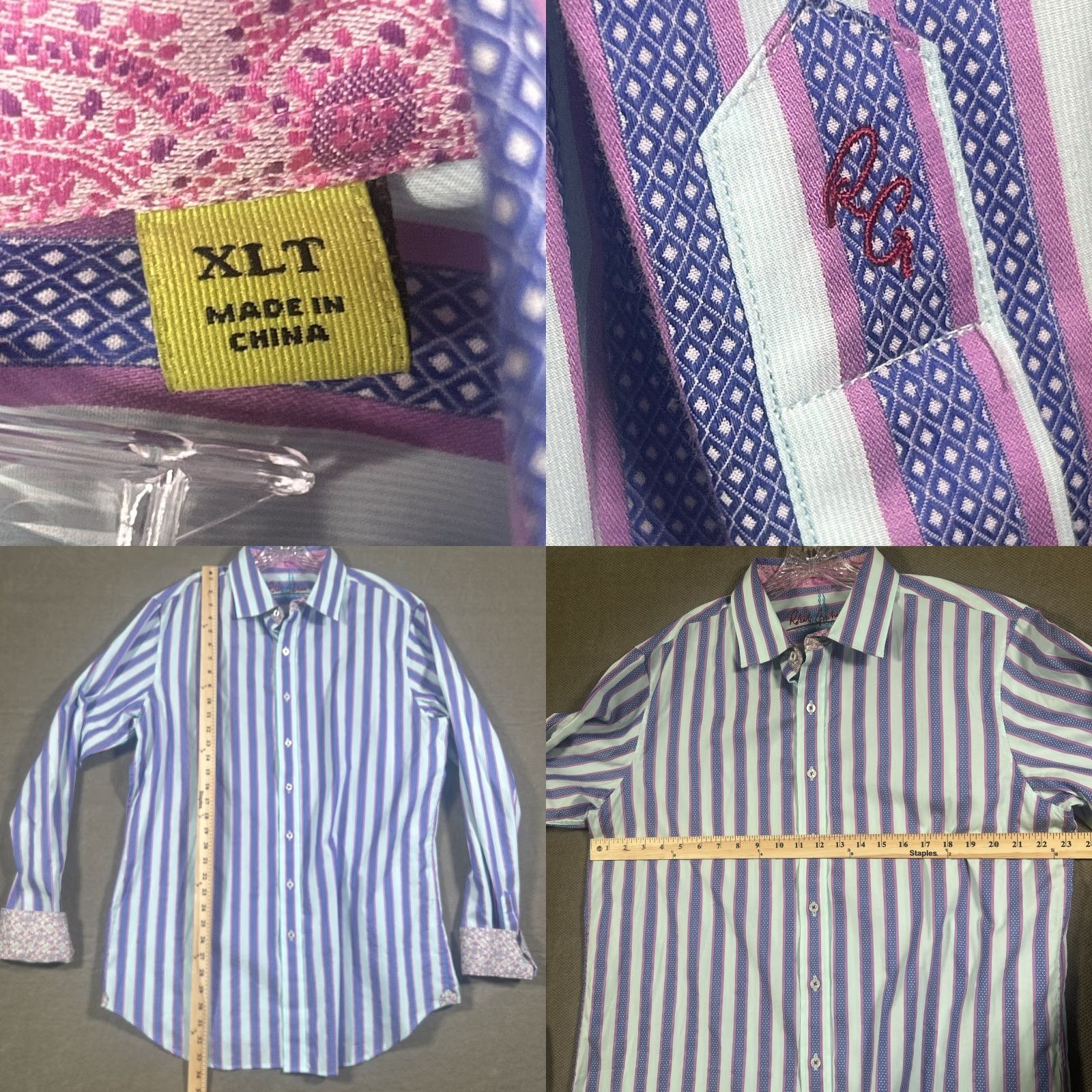 Robert Graham Robert Graham Button-Up Shirt Striped Multicolor Long Sleeve XLT Mens Size US XL / EU 56 / 4 - 8 Thumbnail