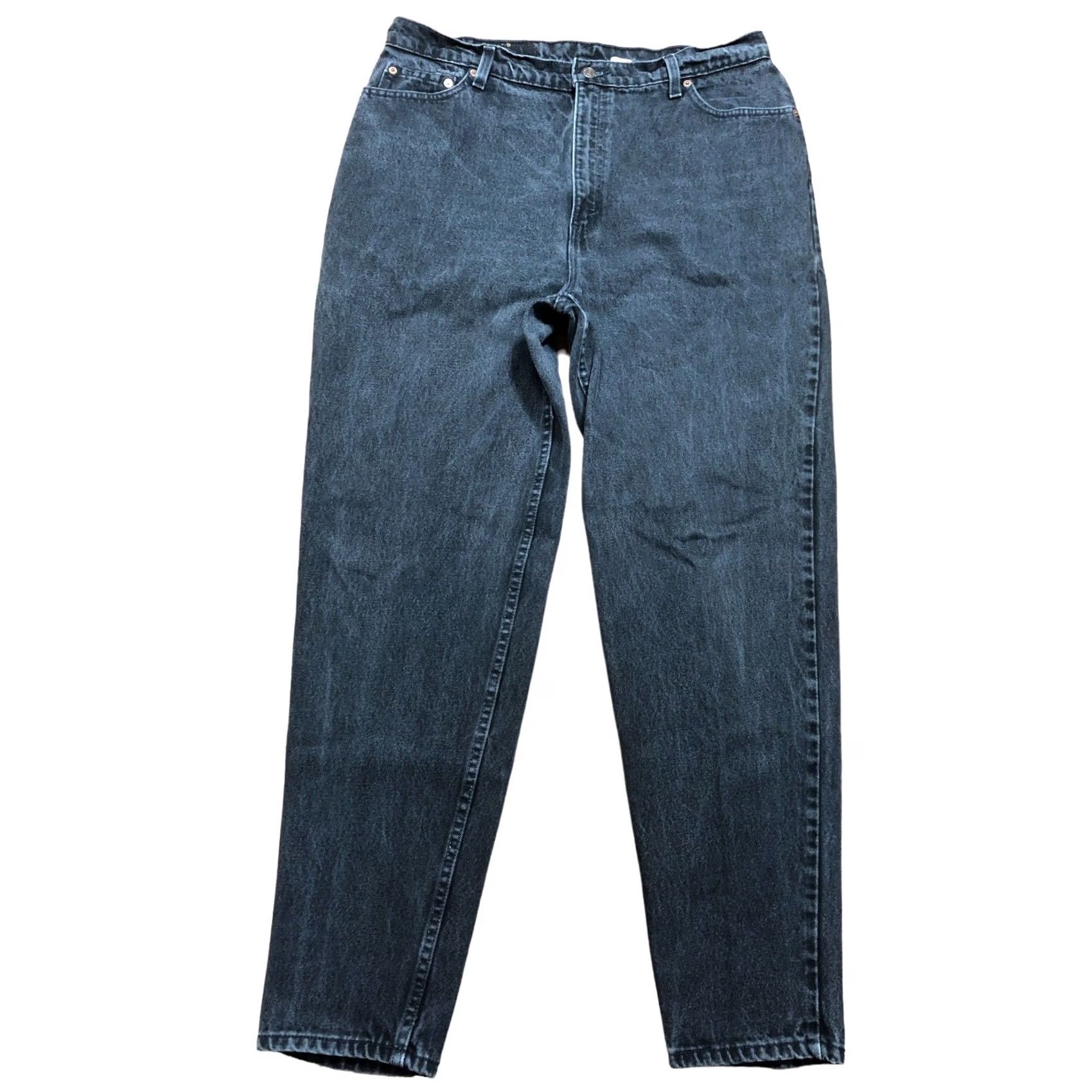 Levi's VINTAGE Levi's 522 Jeans Women 20 30 Black Tapered Fit Tapered Leg USA 90s Size 42" / US 20 - 2 Thumbnail